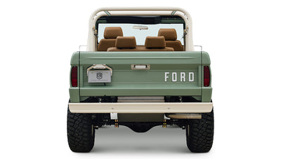 Ford Bronco 1973 Grasmere Green Coyote Series Wimbledon White Custom Interior