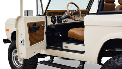 Ford Bronco 1973 Harvest Moon Coyote Series with Custom Whiskey Leather Diamond Stitch Interior