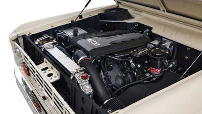 Ford Bronco 1973 Harvest Moon Coyote Series with Custom Whiskey Leather Diamond Stitch Interior Coyote 5.0L Engine