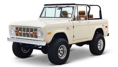 Ford Bronco 1973 Harvest Moon Coyote Series with Custom Whiskey Leather Diamond Stitch Interior