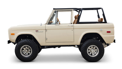 Ford Bronco 1973 Harvest Moon Coyote Series with Custom Whiskey Leather Diamond Stitch Interior