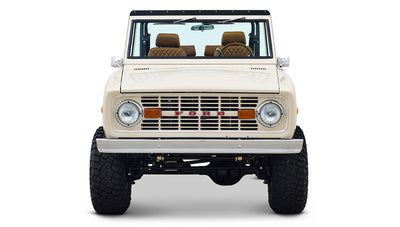 Ford Bronco 1973 Harvest Moon Coyote Series with Custom Whiskey Leather Diamond Stitch Interior