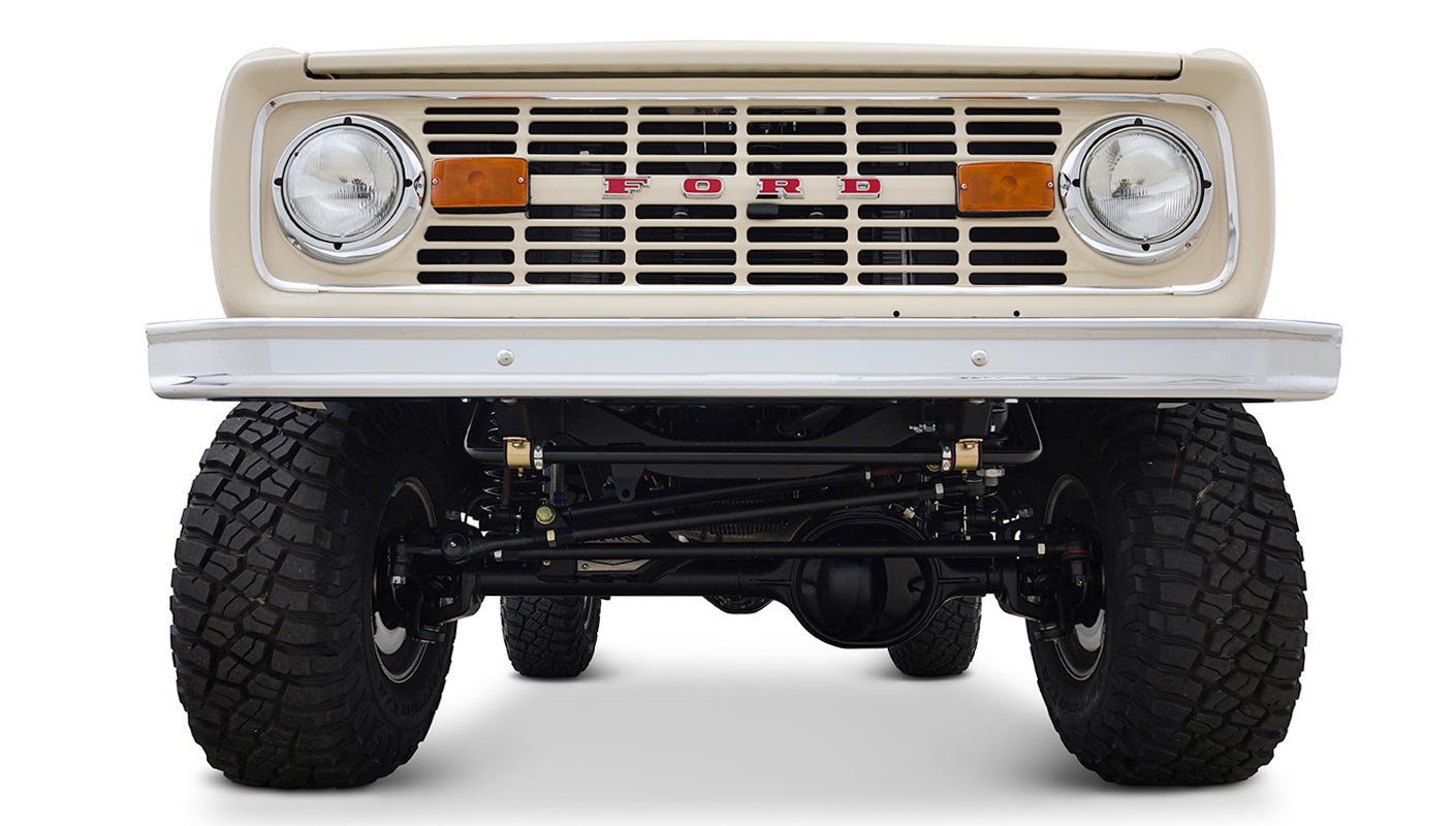 Ford Bronco 1973 Harvest Moon Coyote Series with Custom Whiskey Leather Diamond Stitch Interior