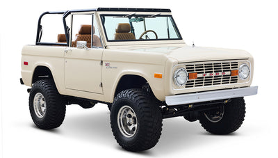 Ford Bronco 1973 Harvest Moon Coyote Series with Custom Whiskey Leather Diamond Stitch Interior