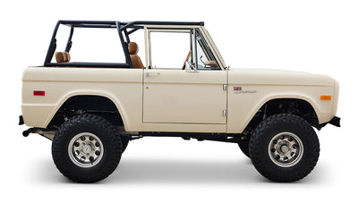 Ford Bronco 1973 Harvest Moon Coyote Series with Custom Whiskey Leather Diamond Stitch Interior