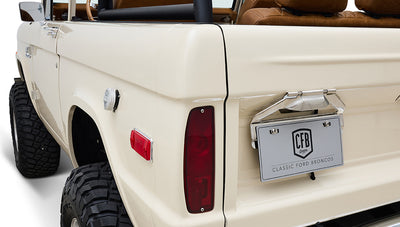 Ford Bronco 1973 Harvest Moon Coyote Series with Custom Whiskey Leather Diamond Stitch Interior