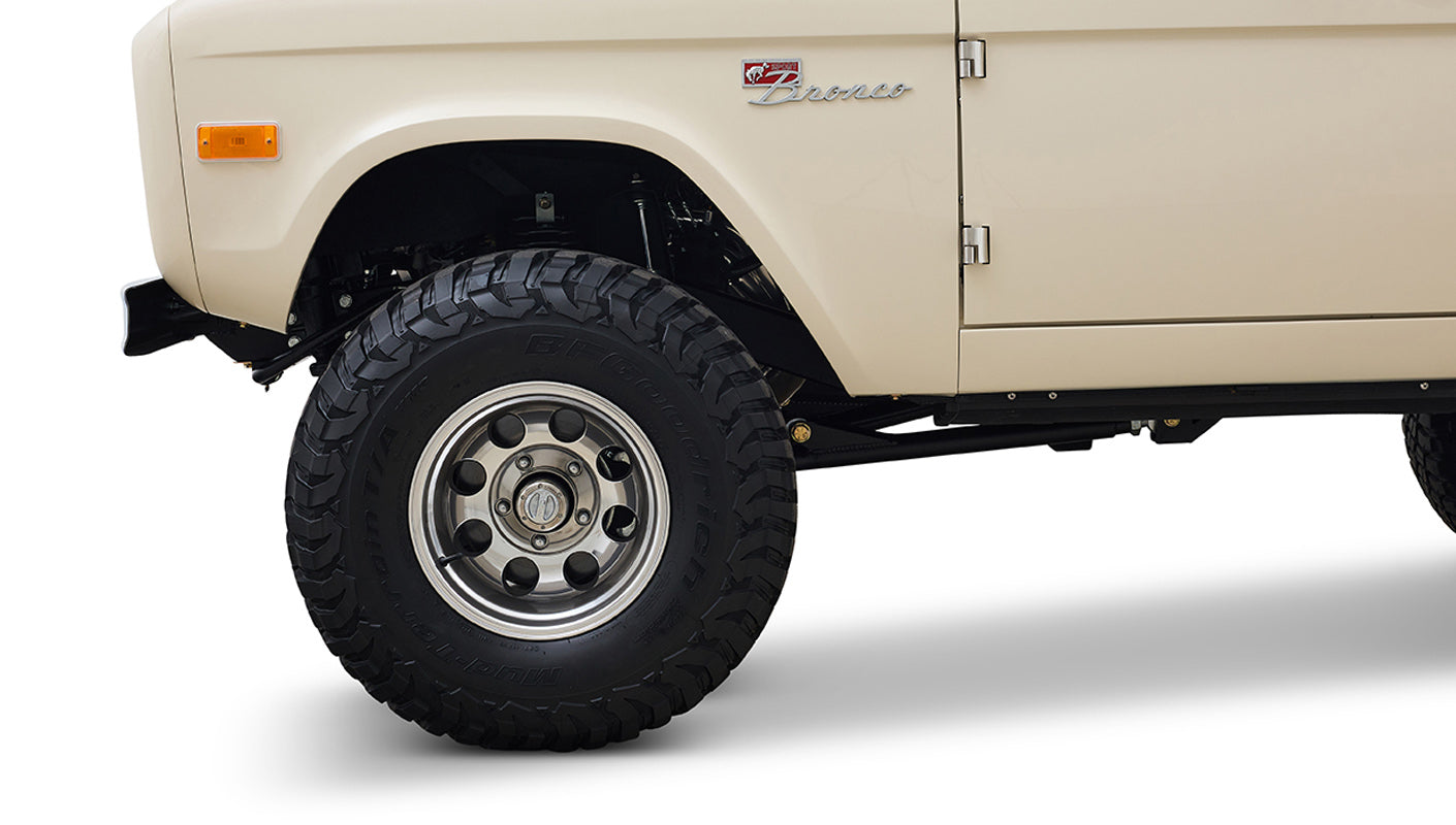 Ford Bronco 1973 Harvest Moon Coyote Series with Custom Whiskey Leather Diamond Stitch Interior