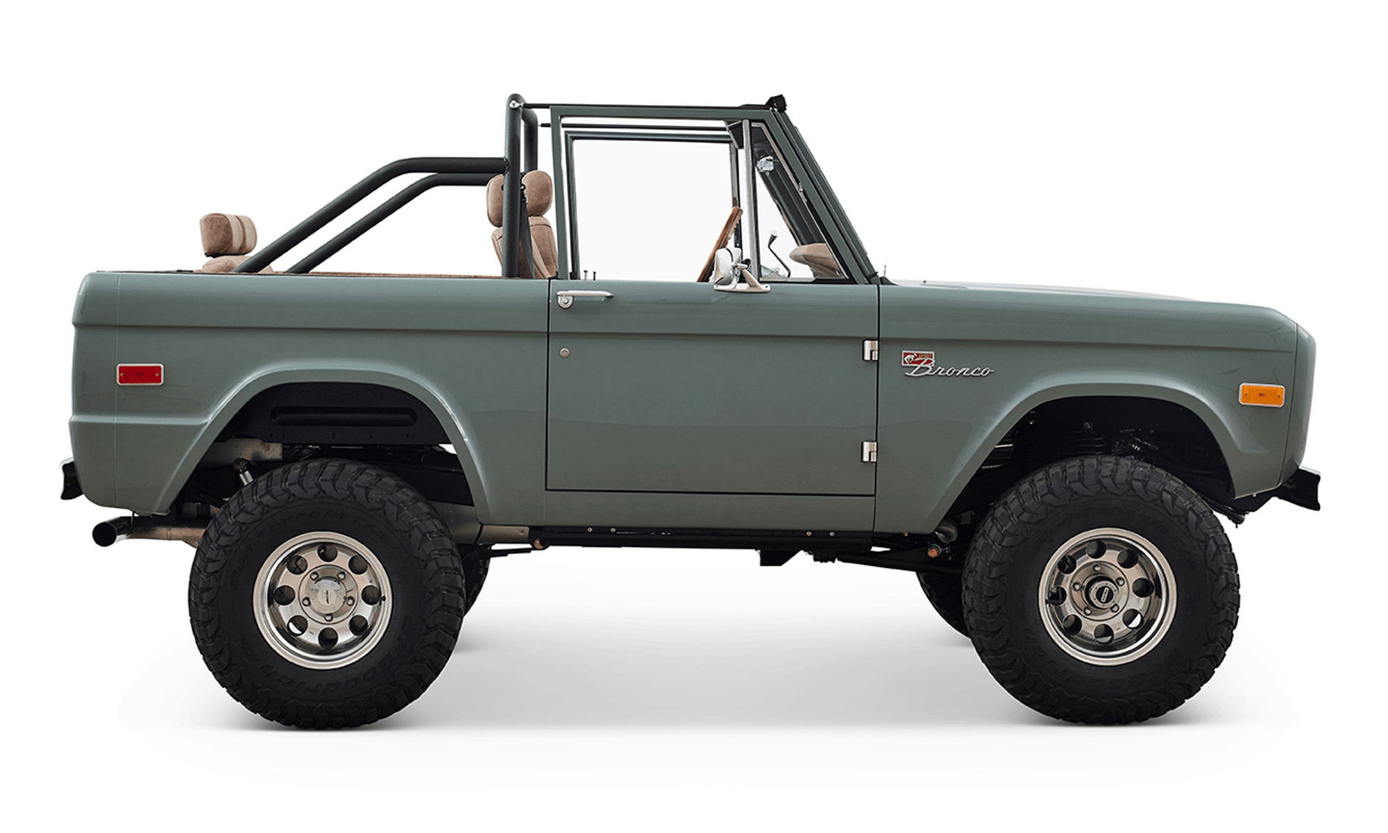 Classic Ford Bronco Ford Bronco 1973 Marble Gray Coyote Series Passenger Side series