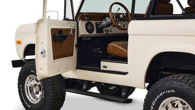 Ford Bronco 1974 Harvest Moon Coyote Series Custom Whiskey Leather Diamond Stitch Interior