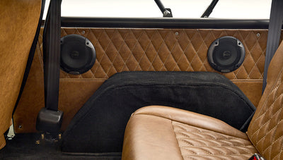 Ford Bronco 1974 Harvest Moon Coyote Series Custom Whiskey Leather Diamond Stitch Interior