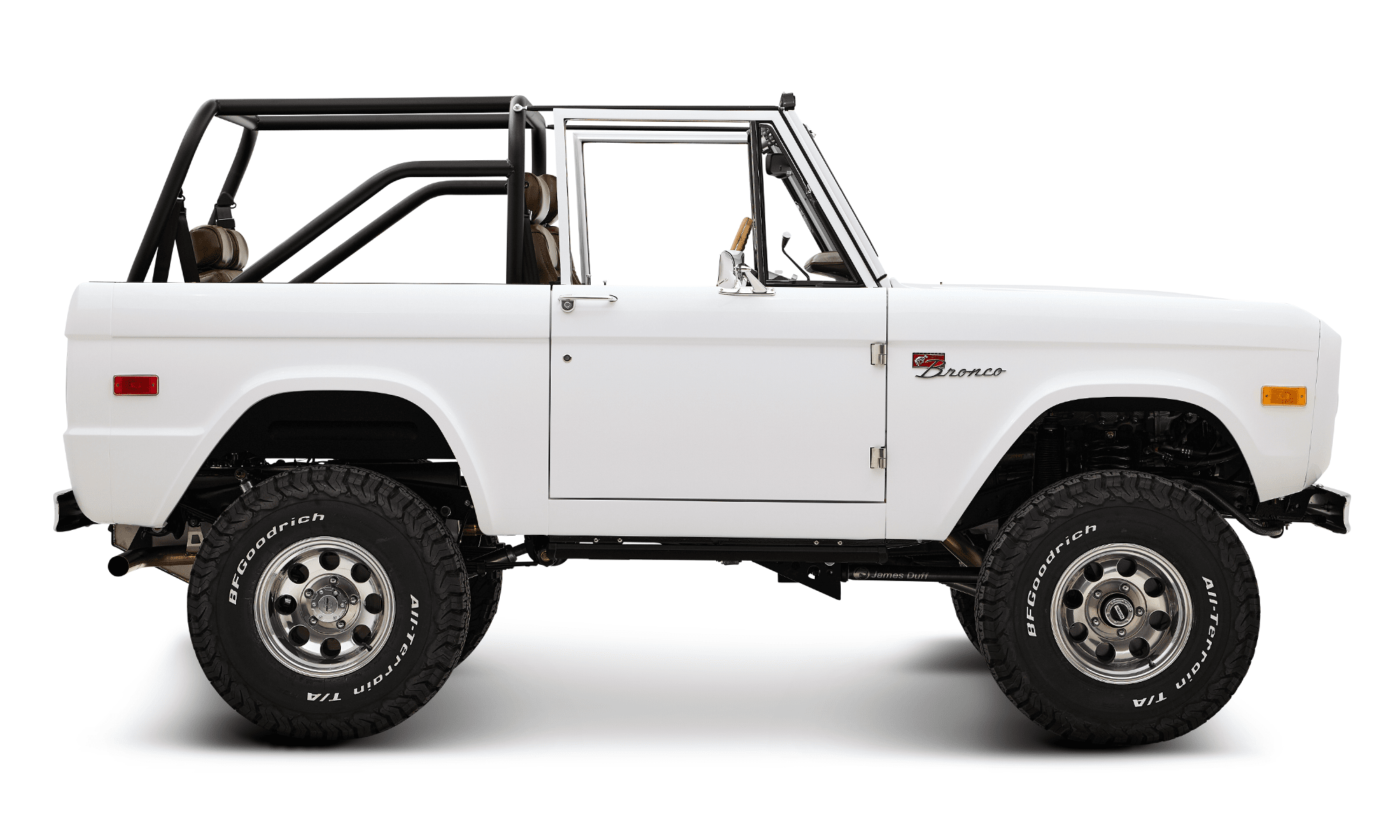 Classic Ford Bronco Ford Bronco 1974 White Coyote Series Passenger Side series