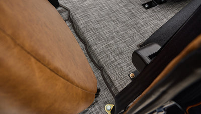 Ford Bronco 1975 Metallic Navy Coyote Series with Custom Diamond Stitch Leather Interior