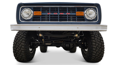 Ford Bronco 1975 Metallic Navy Coyote Series with Custom Diamond Stitch Leather Interior