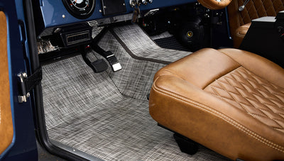 Ford Bronco 1975 Metallic Navy Coyote Series with Custom Diamond Stitch Leather Interior