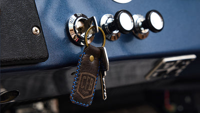 Ford Bronco 1975 Metallic Navy Coyote Series with Custom Diamond Stitch Leather Interior