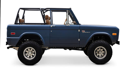 Ford Bronco 1975 Metallic Navy Coyote Series with Custom Diamond Stitch Leather Interior