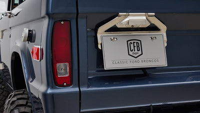 Ford Bronco 1975 Metallic Navy Coyote Series with Custom Diamond Stitch Leather Interior