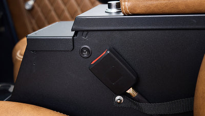 Ford Bronco 1975 Metallic Navy Coyote Series with Custom Diamond Stitch Leather Interior
