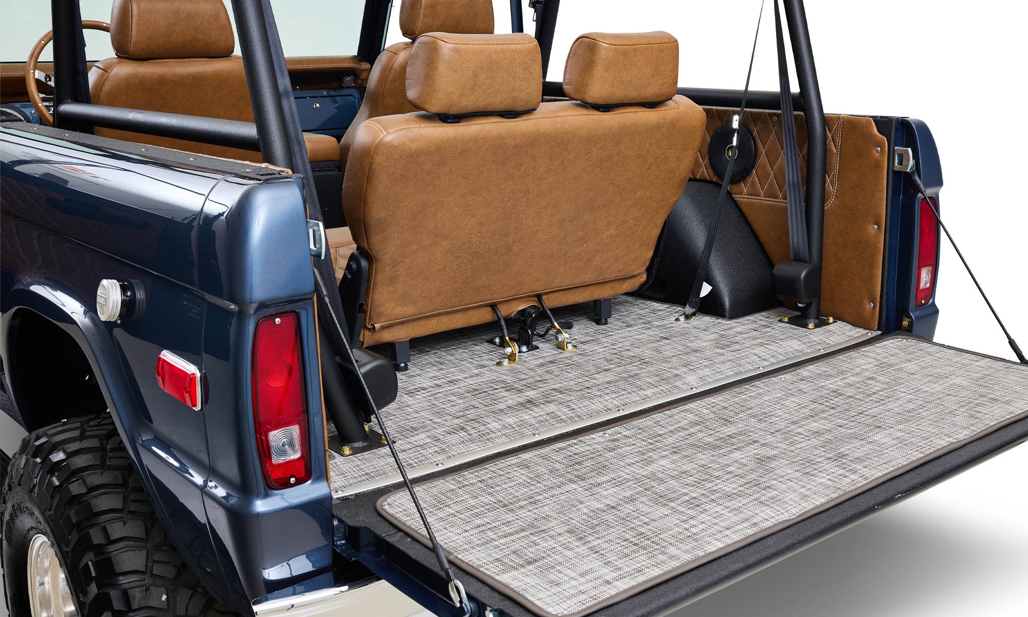 Classic Ford Bronco Ford Bronco 1975 Metallic Navy Coyote Series Tailgate Detil series