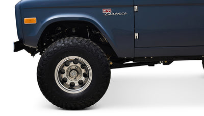 Ford Bronco 1975 Metallic Navy Coyote Series with Custom Diamond Stitch Leather Interior
