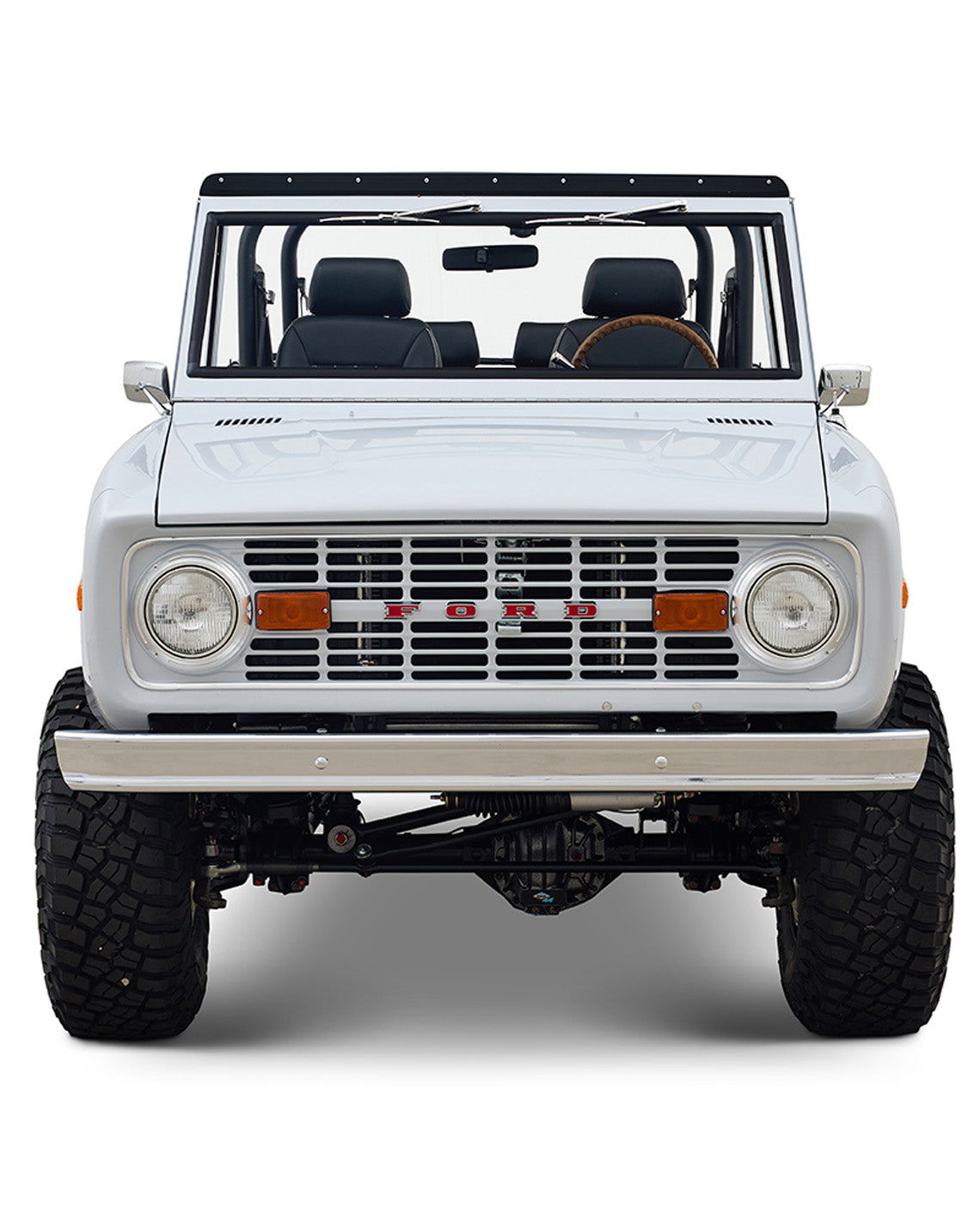 Ford Bronco 1975 Yulong White 302 Series Custom Black Interior