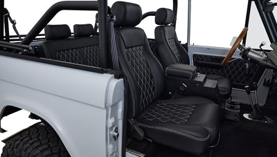 Ford Bronco 1975 Yulong White 302 Series Custom Black Interior