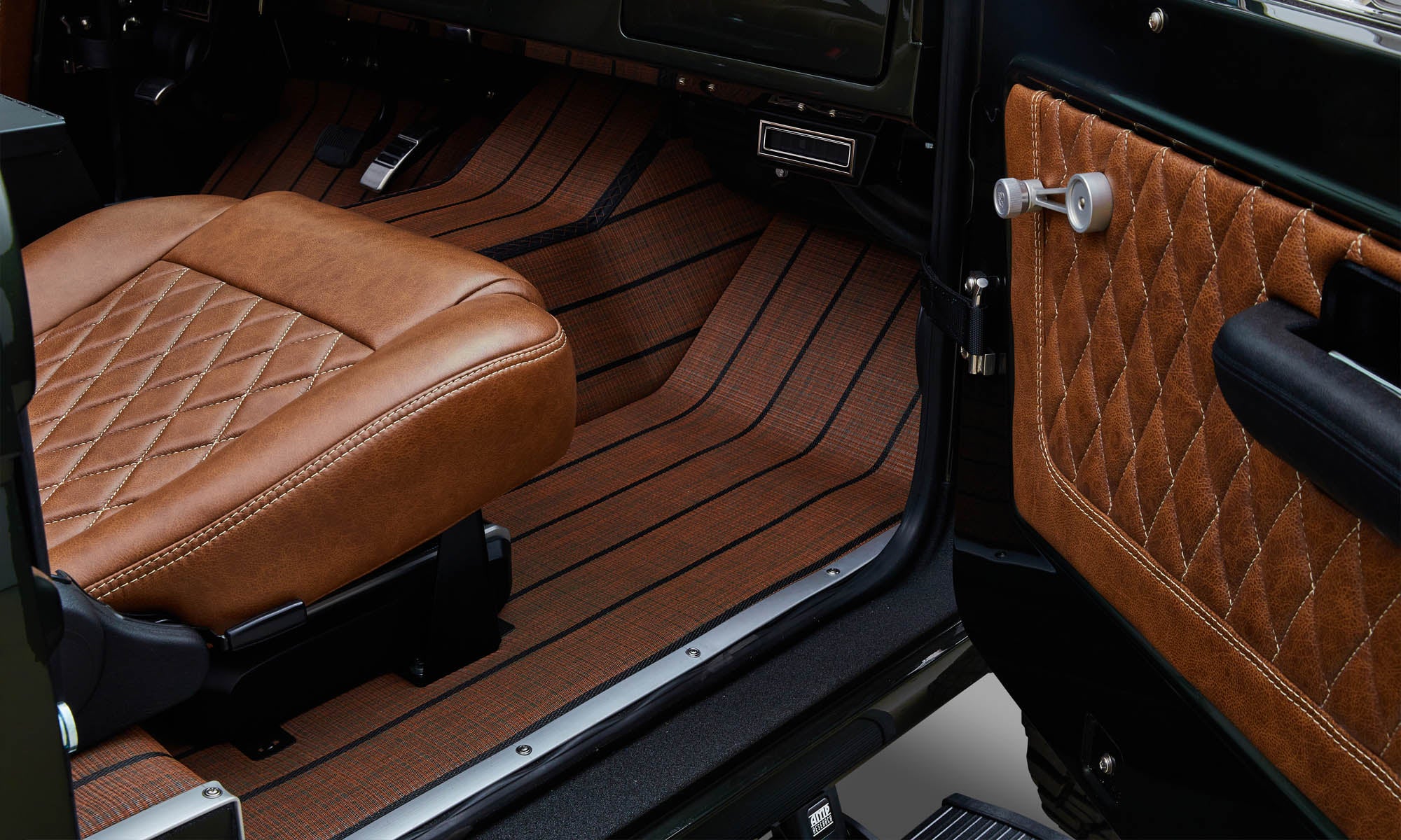 Classic Ford Bronco Ford Bronco Brittany Blue 1973 Custom Flooring