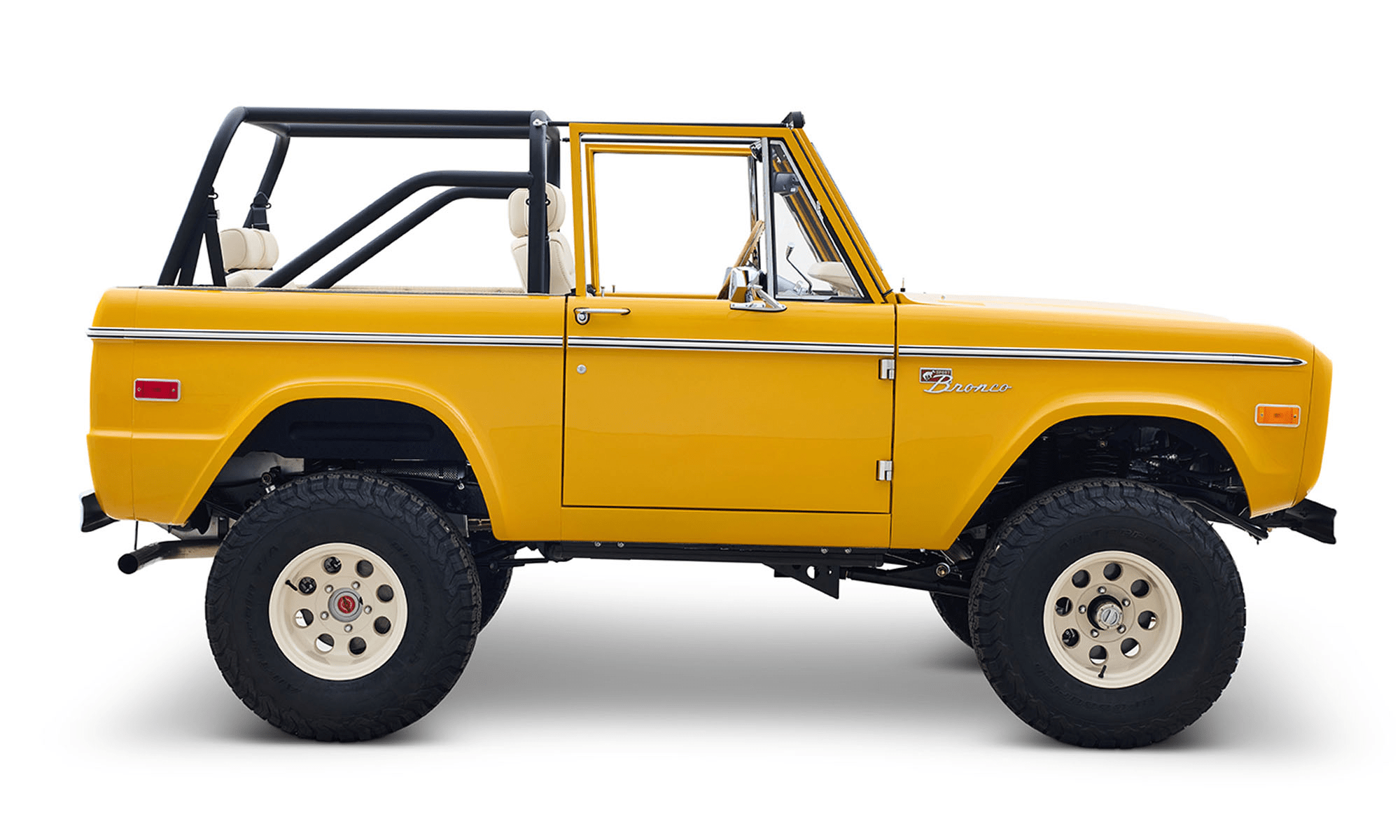Classic Ford Bronco Ford Bronco Chrome Yellow Coyote Series Passenger Side series