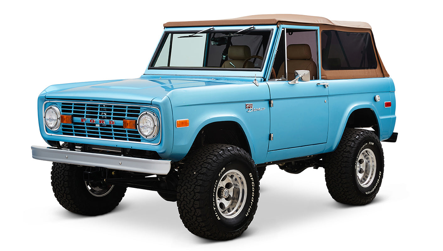 Classic Ford Bronco front driver-side view