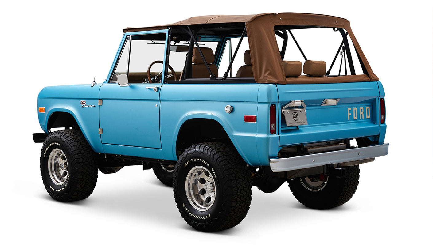 Ford Bronco 1974 Ocean Blue with Tan Soft Top