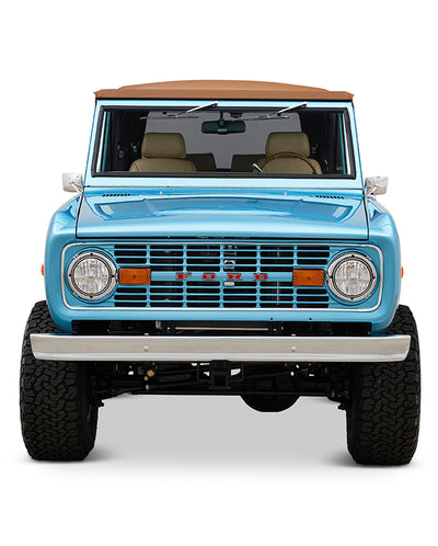 Ford Bronco 1974 Ocean Blue with Tan Soft Top