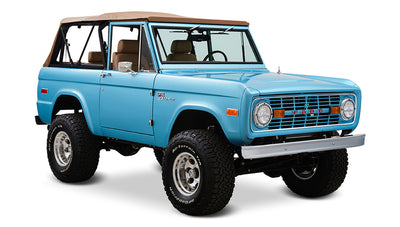 Ford Bronco 1974 Ocean Blue with Tan Soft Top