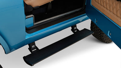 Ford Bronco 1974 Ocean Blue with Tan Soft Top Power Step