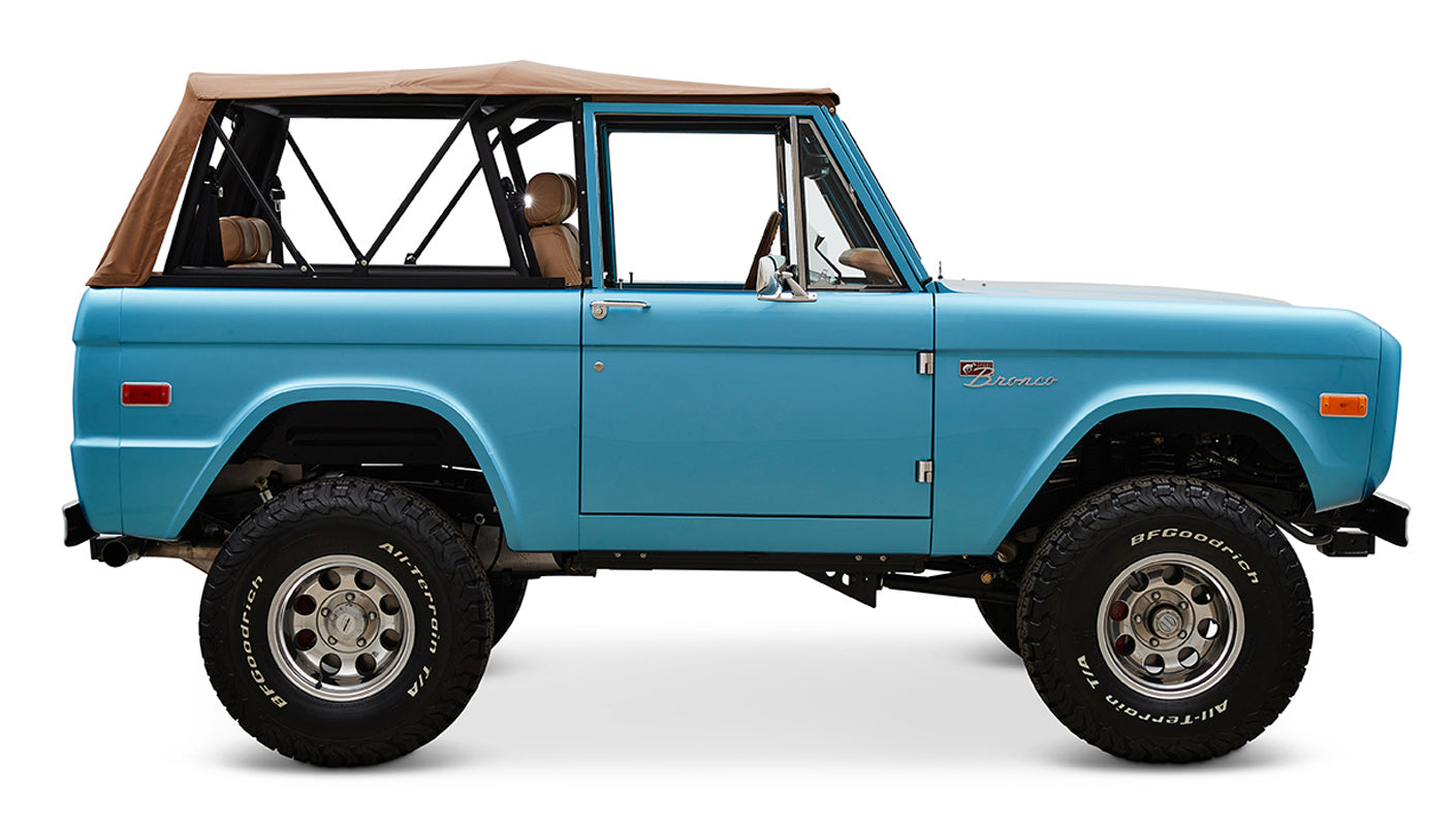 Ford Bronco 1974 Ocean Blue with Tan Soft Top