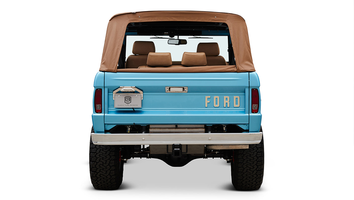 Ford Bronco 1974 Ocean Blue with Tan Soft Top