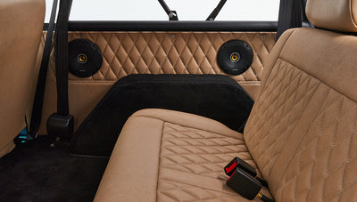 Ford Bronco 1974 Ocean Blue with Tan Soft Top Custom Leather Interior