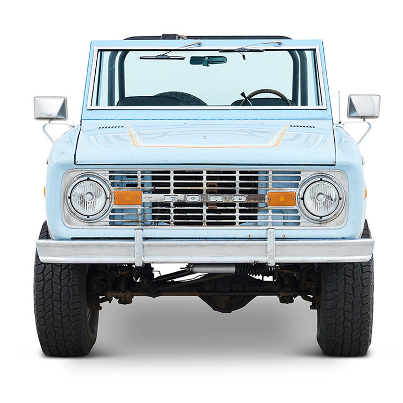 1974 Ford Bronco Ranger in Wind Blue with a 302 v8 ENgine