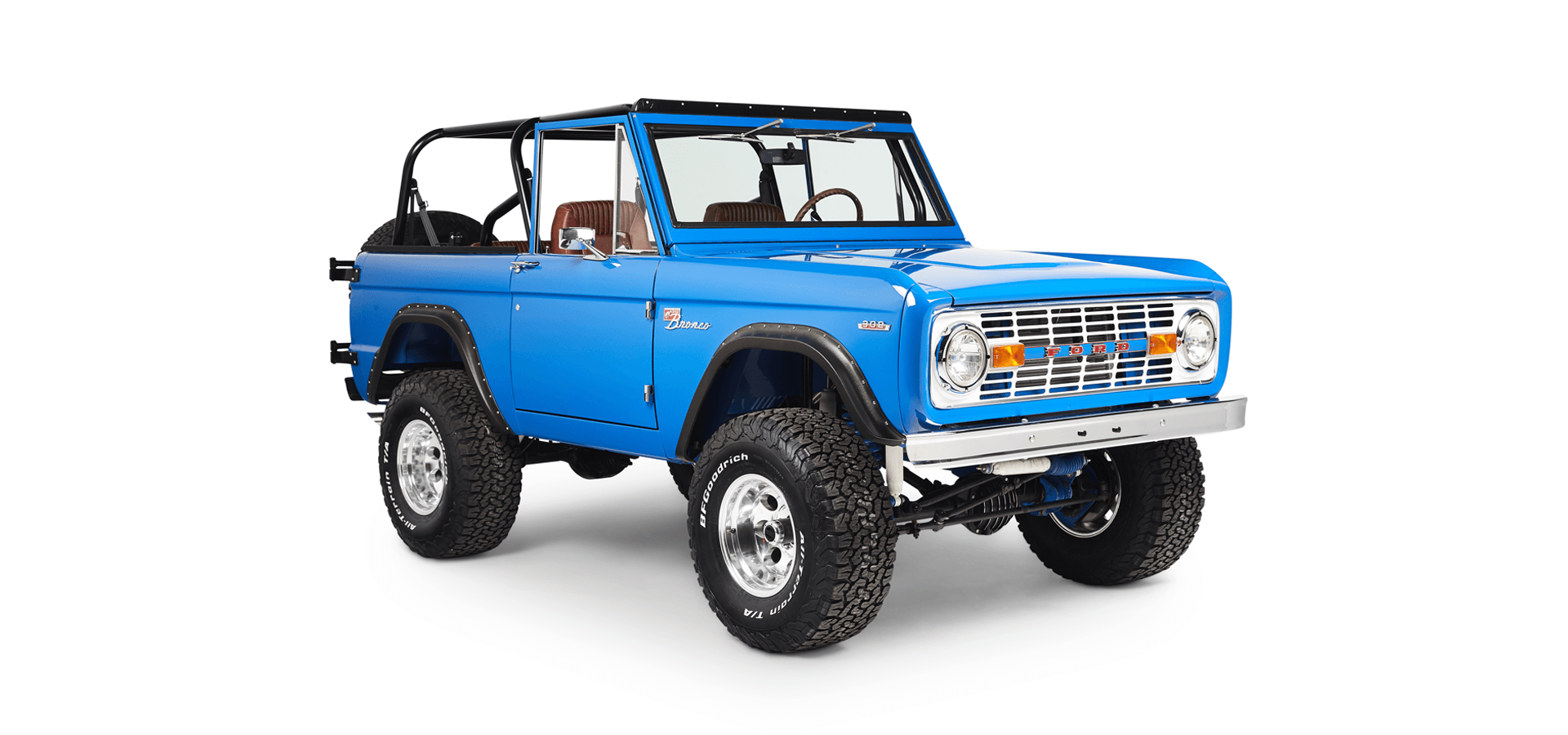 Classic Ford Bronco front passenger-side view