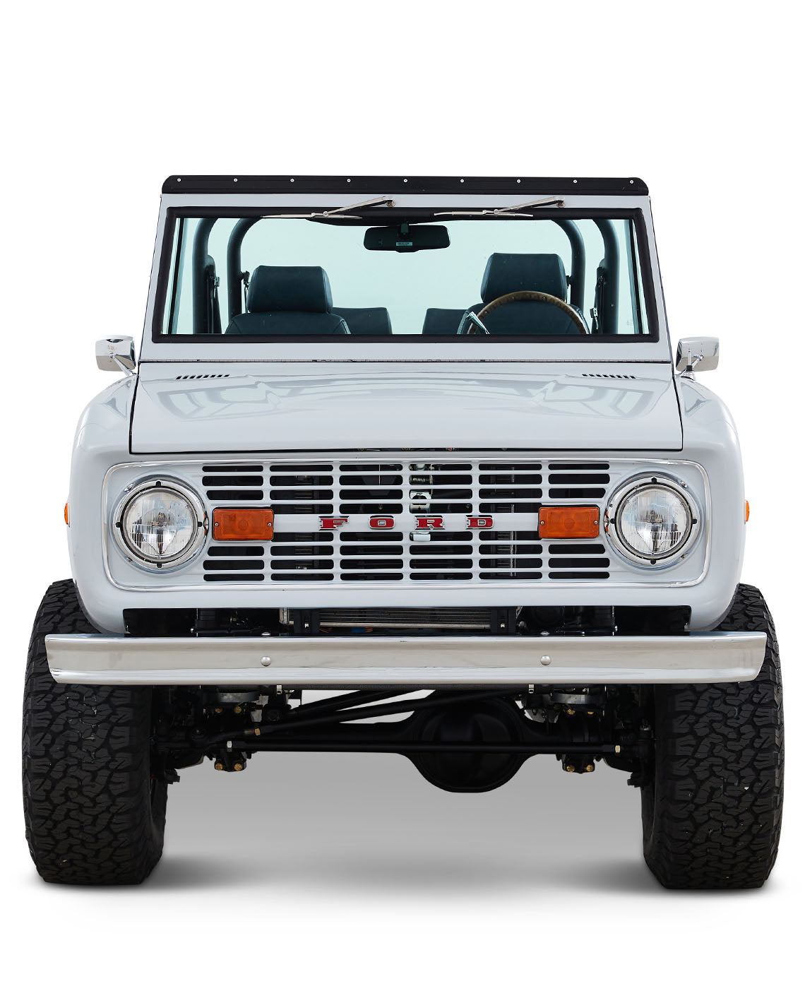 Classic Ford Bronco during a beach story