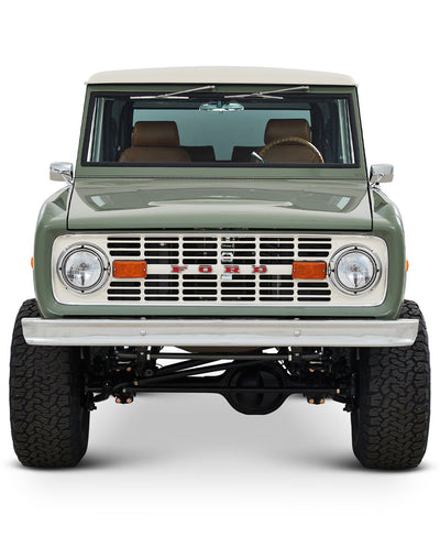 Classic Ford Bronco during a beach story