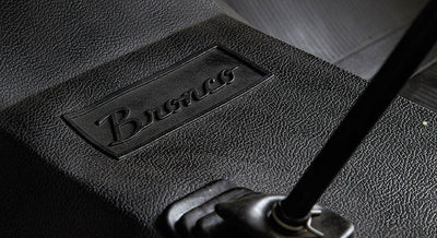 Classic Ford Bronco floor mat with embossed Bronco logo in black textured material.