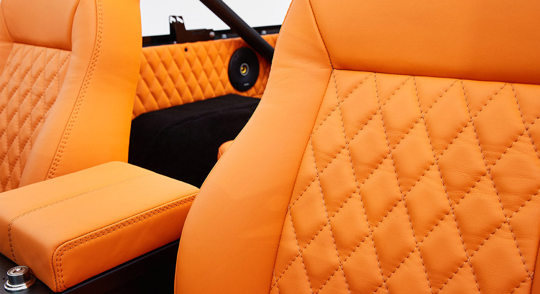 1974 Classic Ford Broncos Coyote Series Alys Beach with Orange Interior and black soft top