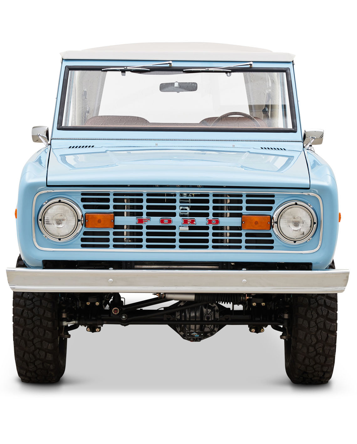 Classic Ford Bronco during a beach story