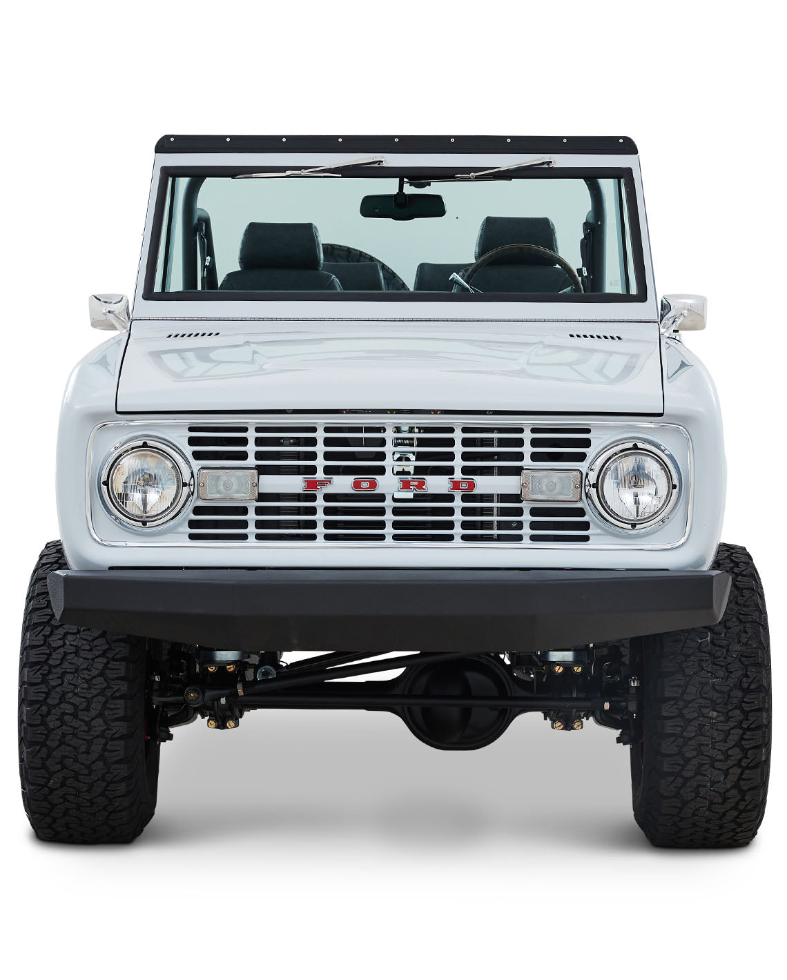Classic Ford Bronco during a beach story