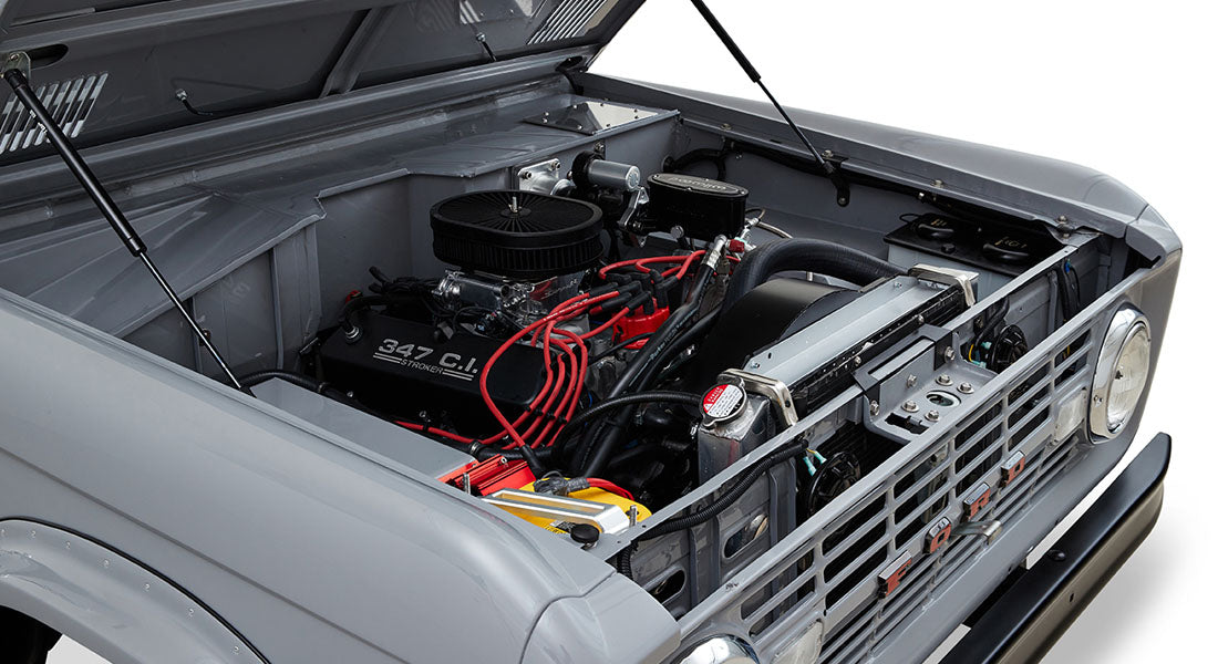 Classic Ford Bronco engine bay