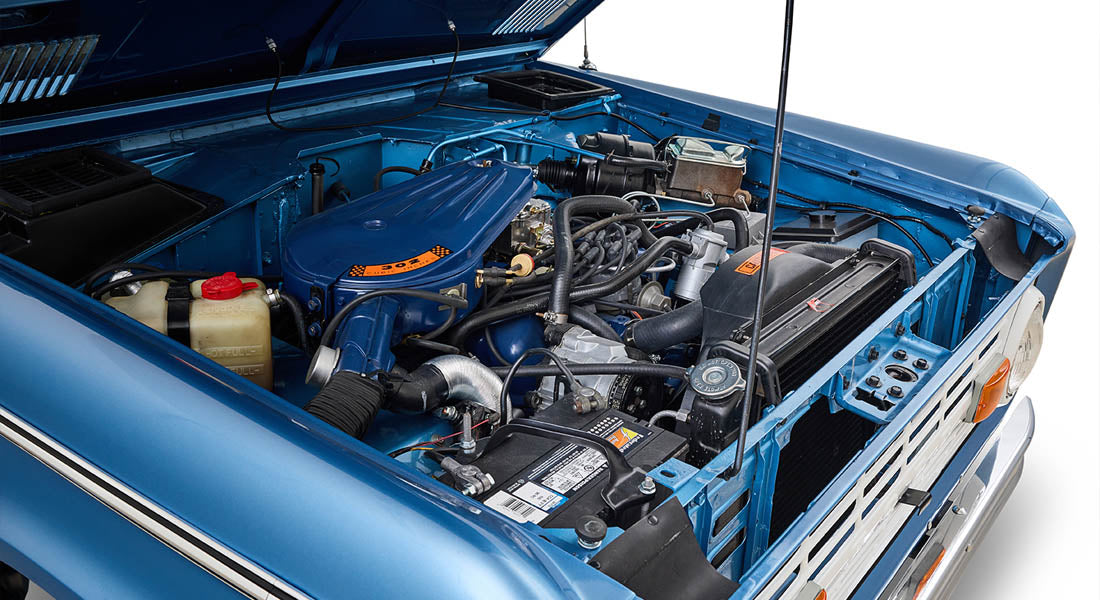 Ford Bronco Restored 1976 Brittany Blue 302 v8 with White Hard Top