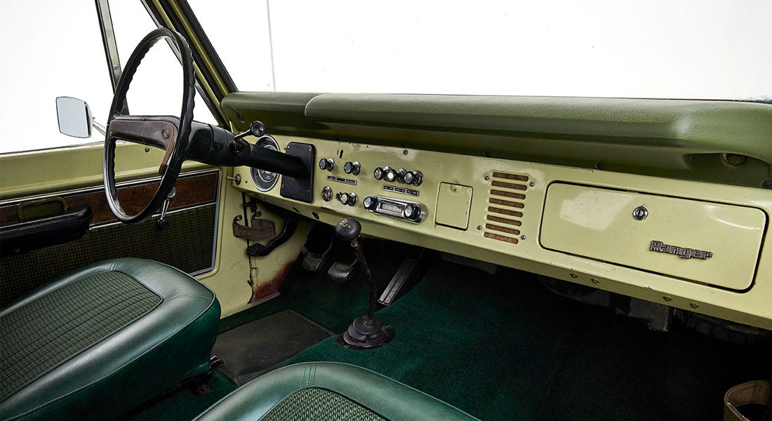 Classic Ford Bronco dashboard