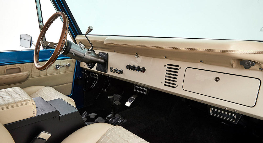 Classic Ford Bronco dashboard