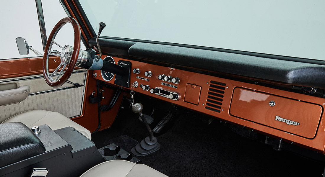 Classic Ford Bronco dashboard