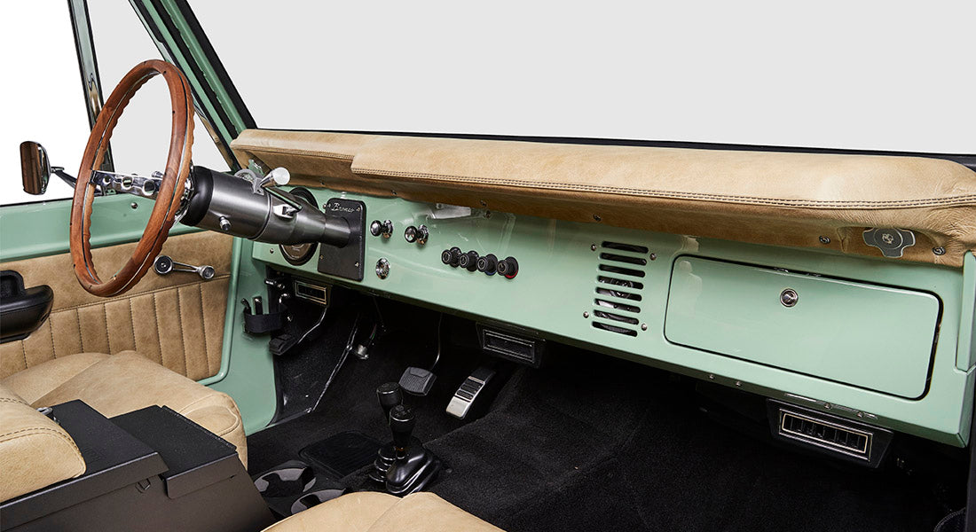 Classic Ford Bronco dashboard